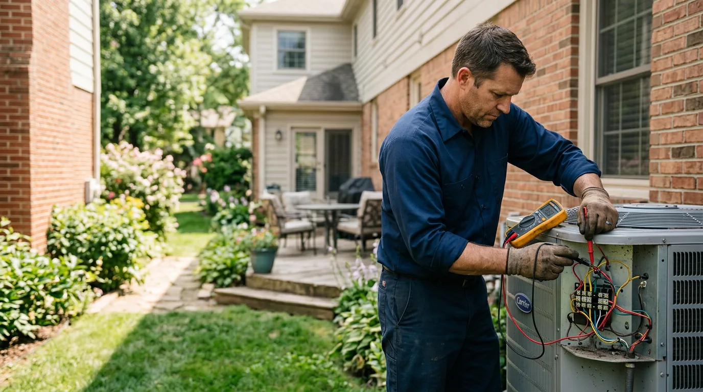 HVAC technician working near Leeds, MA